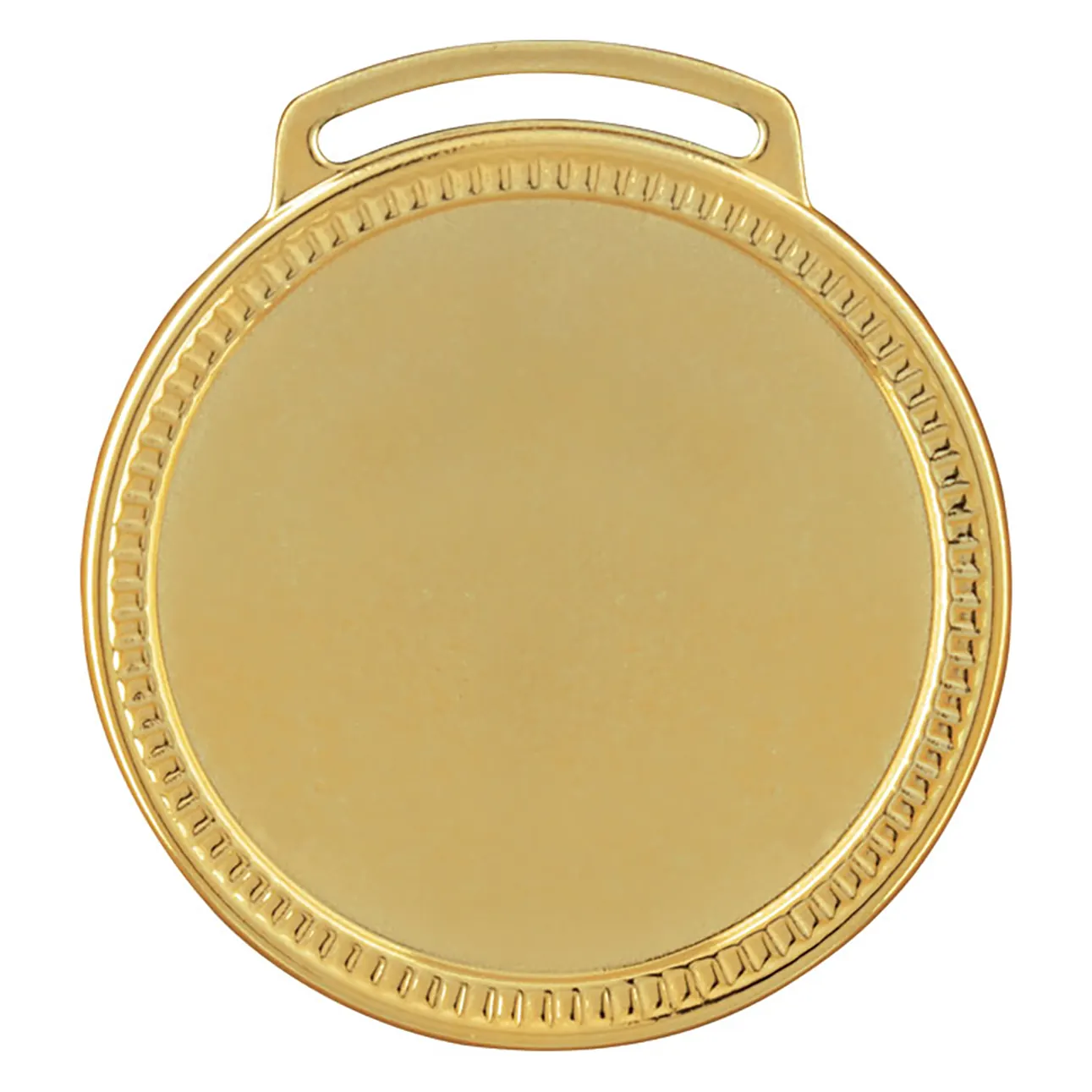 Medalha de metal modelo Friso 6 cm na cor dourada