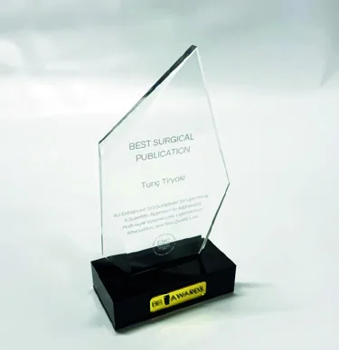 Troféu Best Surgical. Alto padrão com acabamento chanfrado