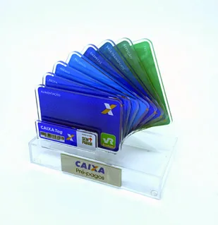 Troféu Caixa cartões. Troféu alto padrão em acrílico