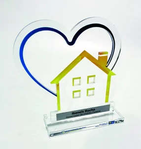Troféu Casa. Troféu padrão em acrílico com impressão UV