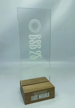 Troféu BSB. Troféu padrão médio em acrílico