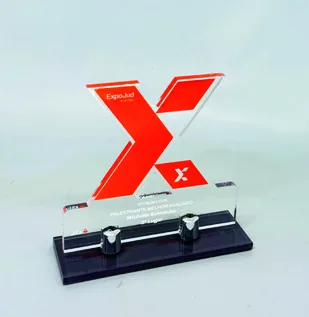 Troféu Conexão X. Troféu padrão médio em acrílico