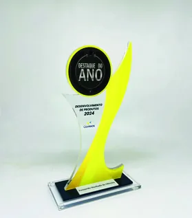 Troféu Destaque do Ano. Troféu padrão médio em acrílico