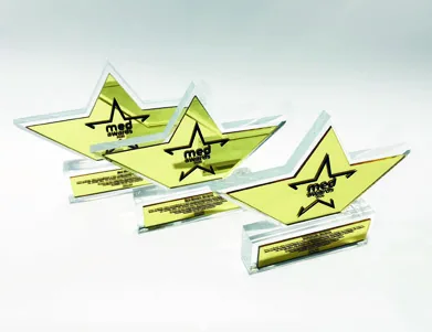 Troféu Estrelas Med Awards. Troféu padrão médio em acrílico
