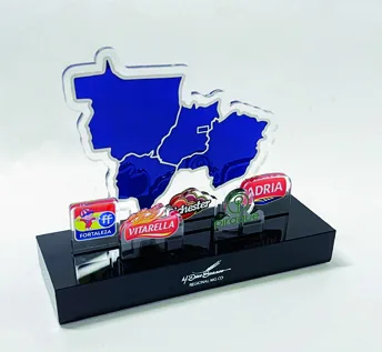 Troféu Mapa do Brasil. Troféu padrão médio em acrílico