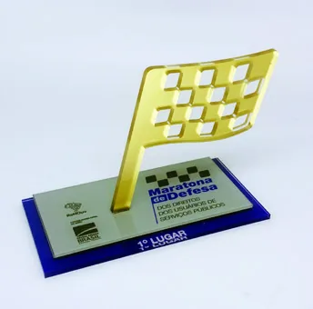 Troféu Maratona. Troféu padrão médio em acrílico
