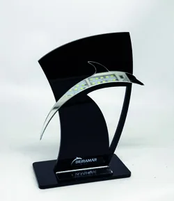 Troféu Seguramar. Troféu padrão em acrílico com impressão UV