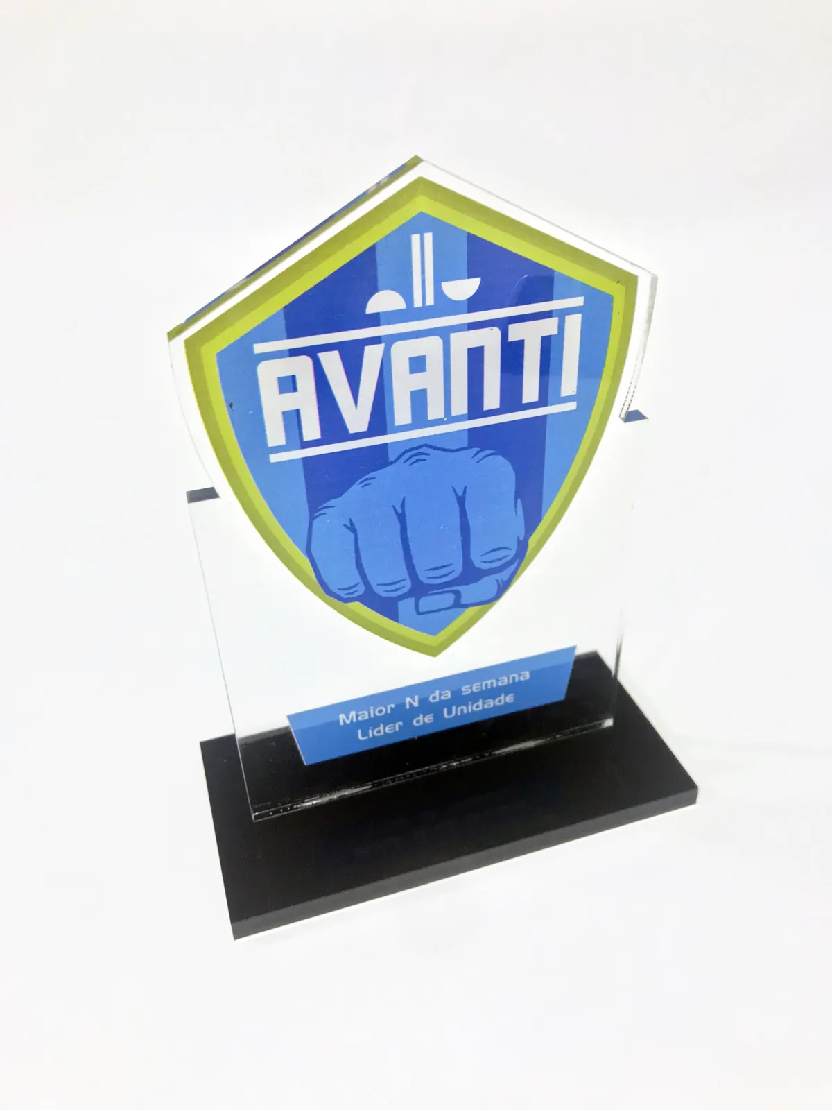 Troféu Avanti. Escudo em acrílico