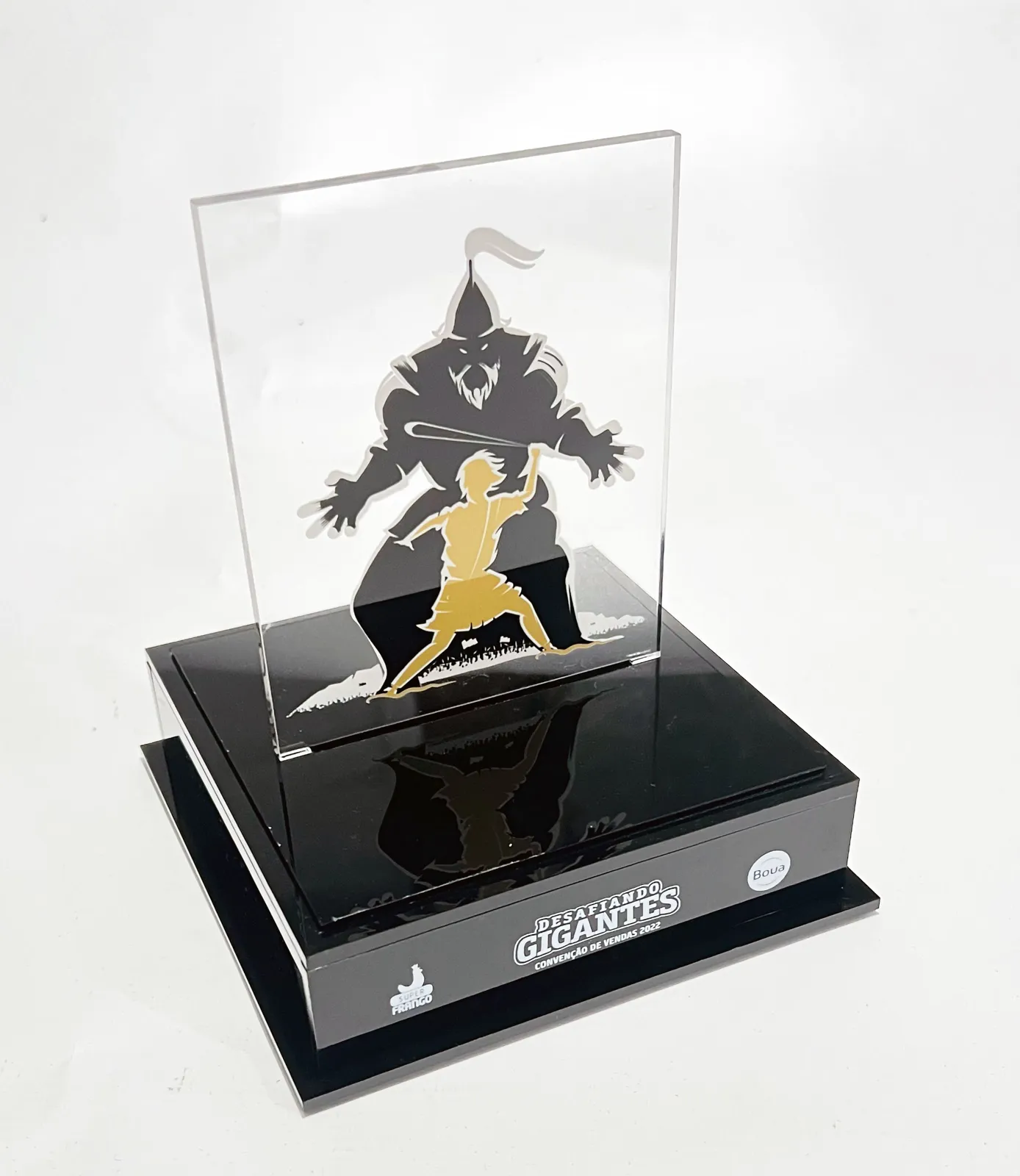 Troféu Gigantes. Silhueta em acrílico