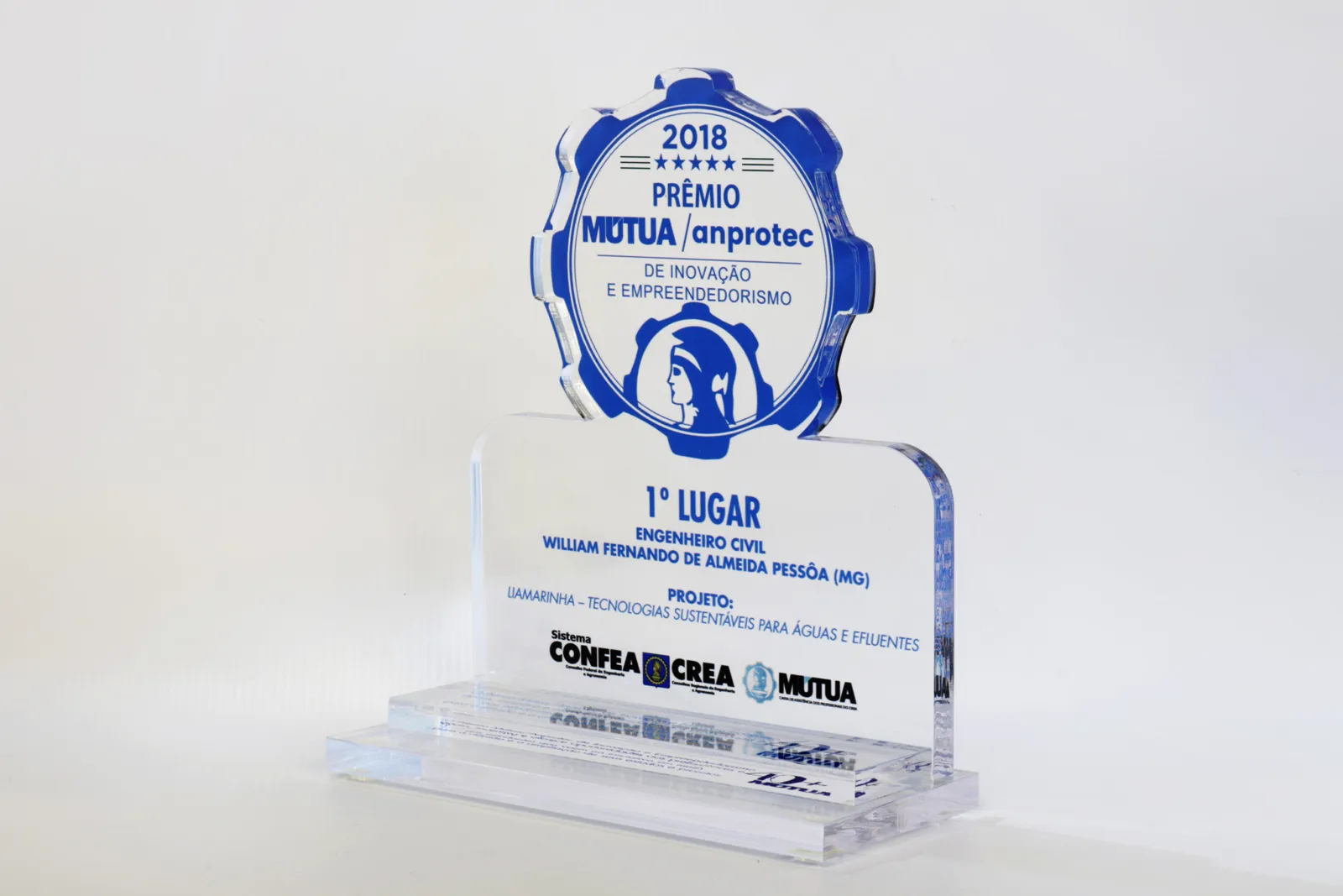 Troféu Prêmio. Acrílico cristal com UV
