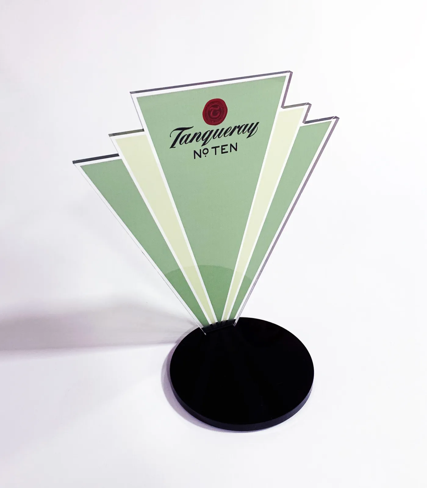 Troféu Tanqueray. Leque em acrílico verde